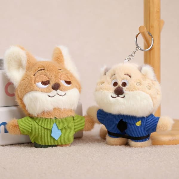 Zootopia Judy Hopps Plysj Nick Wilde Rev Nøkkelring - e Utstoppet D A2