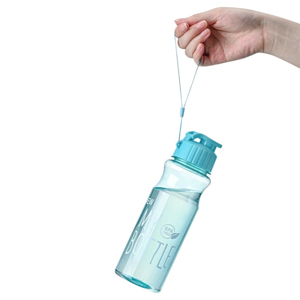 Transparent vattenflaska Portabel sportkopp för att dricka 550ml Red