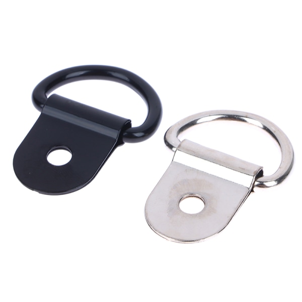 10 stk rustfritt stål D-form trekkkrok Tie Down Anchors Ring I Silver