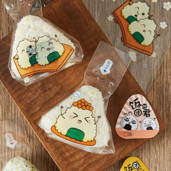 50 st trekantiga risgrönsaksrullar Onigiri Sushi Engångsförpackning A2