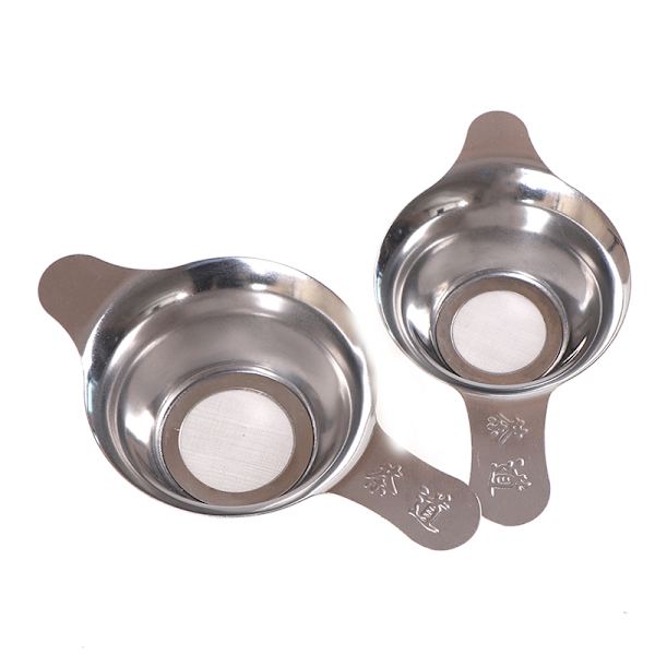 Ruostumattomasta teräksestä valmistettu teesuodatin Fine Mesh Tea Leaf Suppilo Teesiivilä 6.4cm