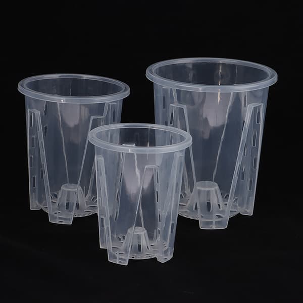 Rodkontrol Transparent Blomsterpot Med Bakke Til Phalaenopsis 12CM