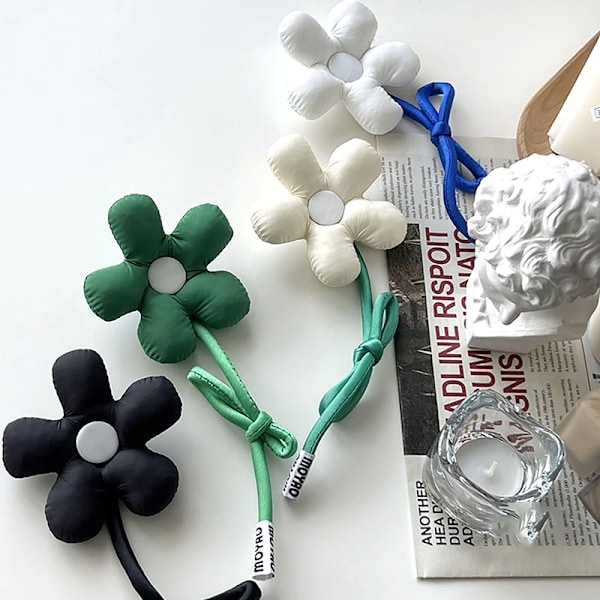 DIY Blomma Brosch Tillbehör Väska Hänge Lapel Pin Badges Broo White