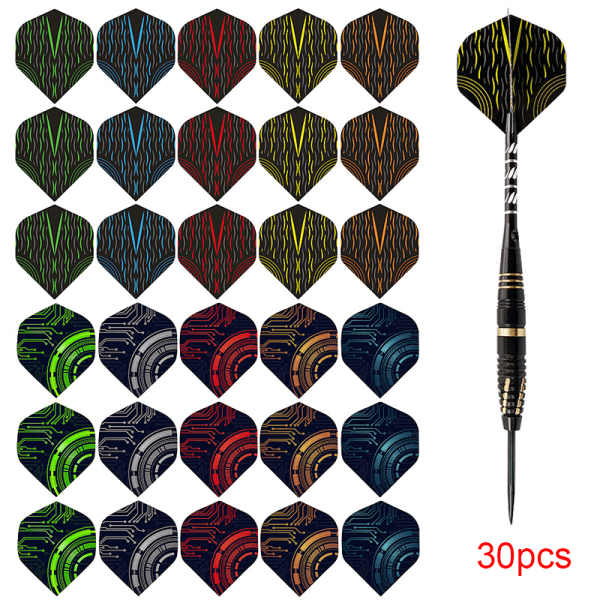 30 kpl / set Ammattimainen Darts Lennot Tikka Wing Muovi 30pcs D