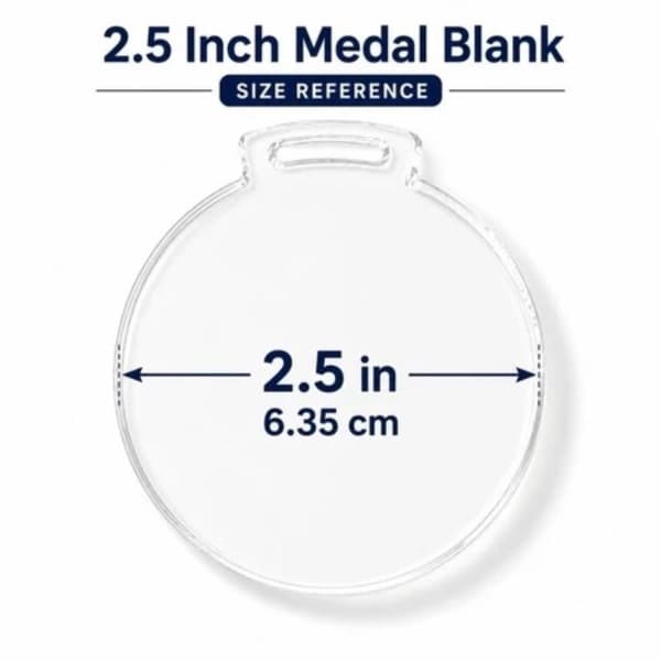 100 st klara transparenta akrylmedaljer 3 mm tjocka tomma akryl A2