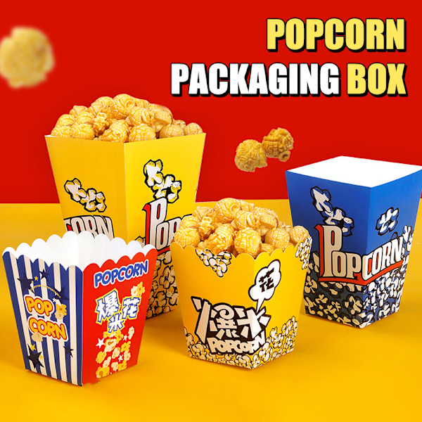 Engangs Popcorn Spande Beholder Holder Papirkop Popcorn B A19