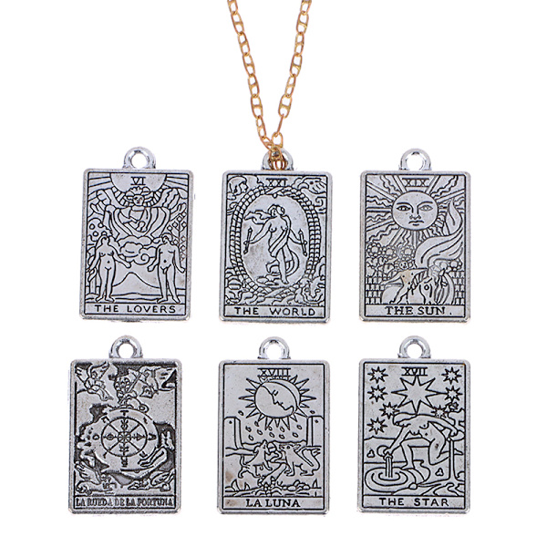 1 stk Tarot anheng DIY Witch Divination Moon Sun Charms Armbånd B