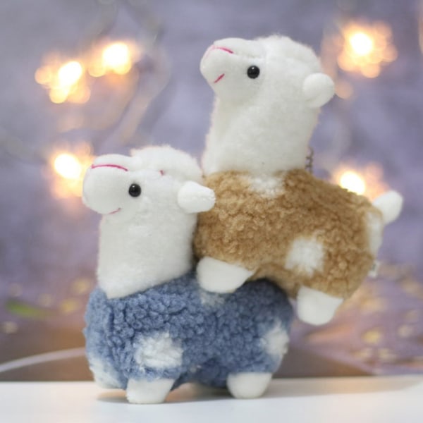 e Sheep Animal Dolls Avaimenperä Nukke Uusi Lovely Alpaca Pehmo Kawa brown