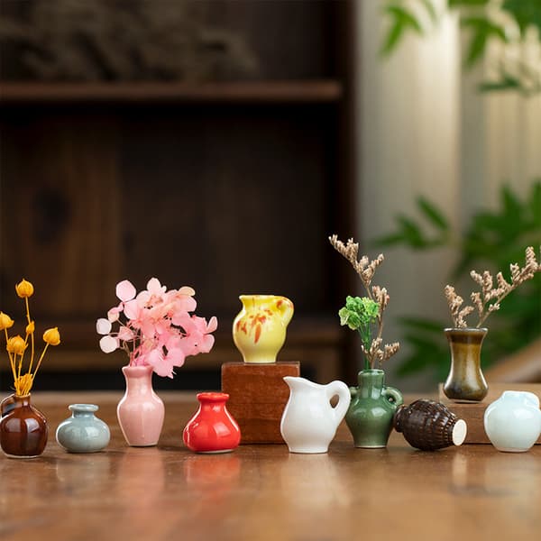 Mini små vase-magneter og mini kjøleskapsmagneter 3D vase moro A3