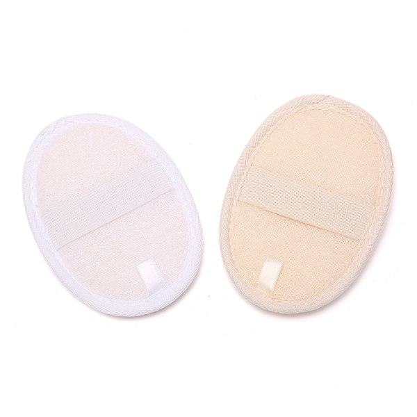 Naturlig Luffa Svamp Eksfolierende Badehandsker Disk Pad Ansigts C Beige