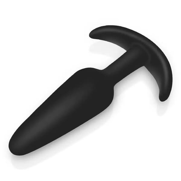 Anal Buttplug Blød Silikone Dildo Prostata Massage Stimulator Black Small