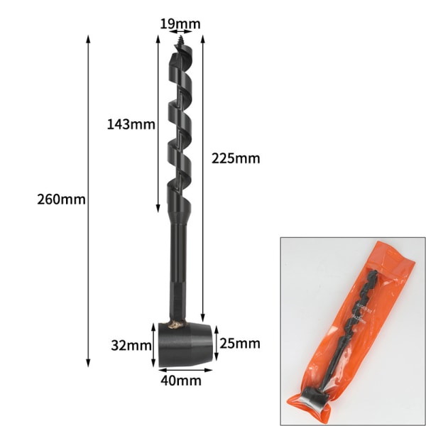 Håndtrestanse Manuell boreskrue Bush-Craft Carbon Steel Port A3