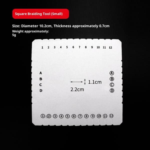 4 st flätbricka rund fyrkantig flätad platta DIY armband vävstol 4pcs