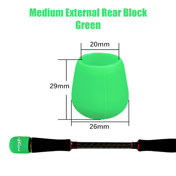 Fiskestangsstik FishingRod Skridsikkert håndtag Beskyttelsesetui Lur green 20mm