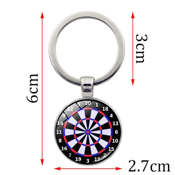 Fashion Dart Target Pendant Nøkkelring Digital Target Keychain Ca 3