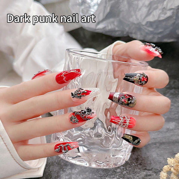 10 stk Halloween Element Nail Diamond Menneskelig Hodeskalle Edderkopp Form D 14