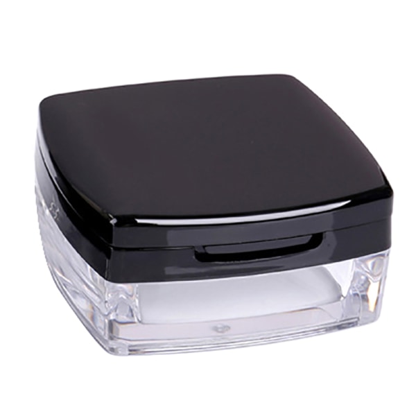 6g Resebärbar Löspulver Plast Tom Box Kosmetik Forts Bright black