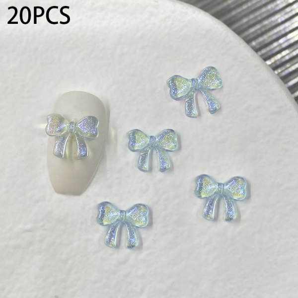 20 kpl/pussi, hartsikiilto Aurora bow nail art Tyttö DIY N A4