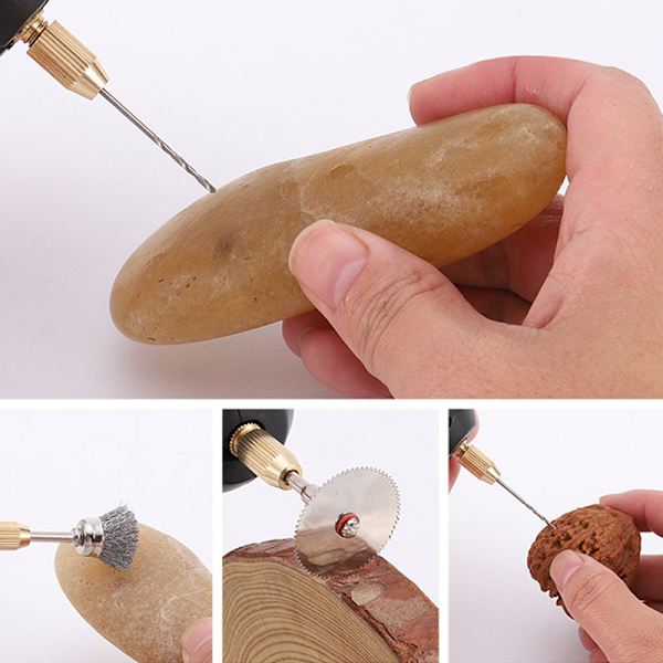 2/5 stykker sett Elektrisk USB Mini Drill Engraver Pen Drilling Je A2 3pcs drill
