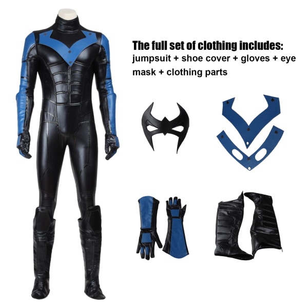 Batman: arkham city Nightwing cosplay -asu Räätälöidyt vaatteet St Black  XXXL fe44 | Black | XXXL | Fyndiq