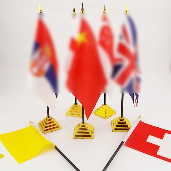 10 stk forgyldt plastikunderlag Rundt firkantet flagstangsbundbord Square 10pcs