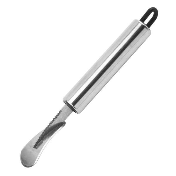 1 STK Rustfritt Stål Appelsinskreller for Hjemmebruk Gjenbrukbar Fruktskreller silvery