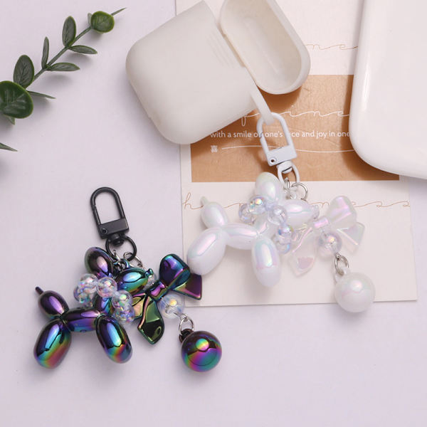 Fashion Stereo e Heart Balloon Dog Keychain Nyckelring Crea A13