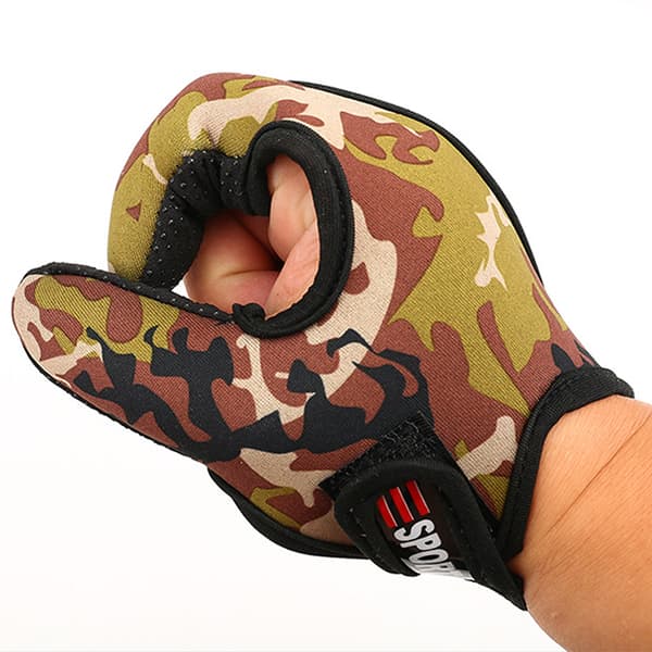 Fiskehandskar 2 Fingers Protector Andas Anti-Slip black