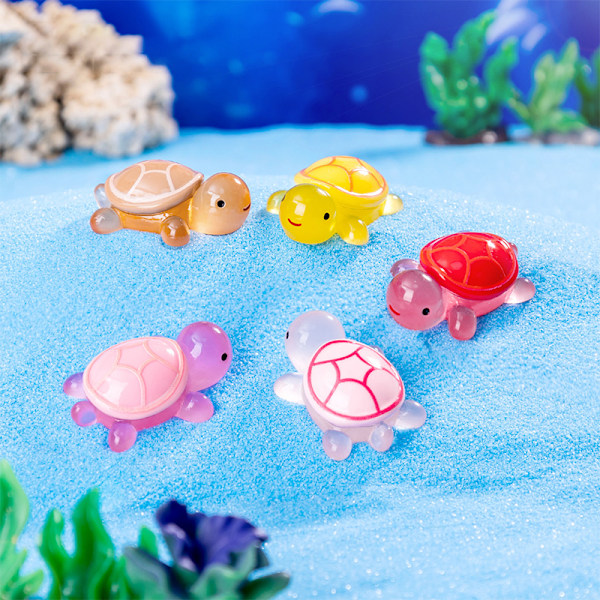 Cartoon Resin Luminous Turtle Ornament Cartoon Aquarium Fish Ta 3