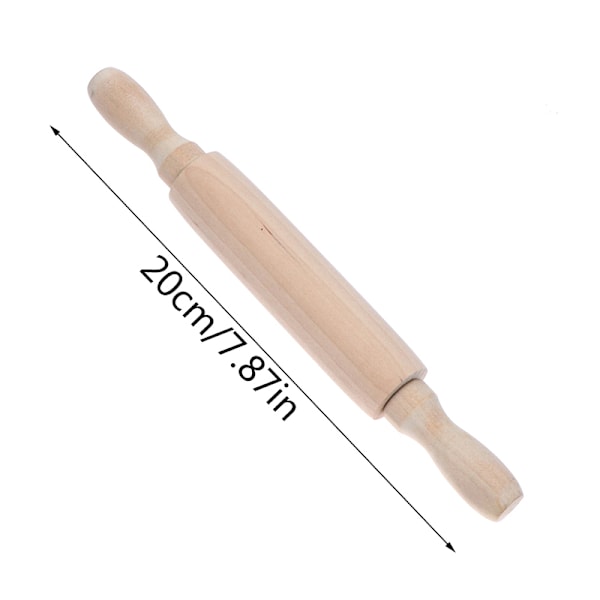 Kavel av massivt trä, non-stick träpresspinne, bakning D 20CM