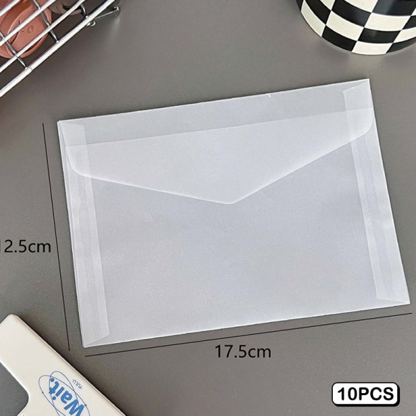 10 STK Semi-transparente konvolutter for oppbevaringspose for DIY-fotokort 3