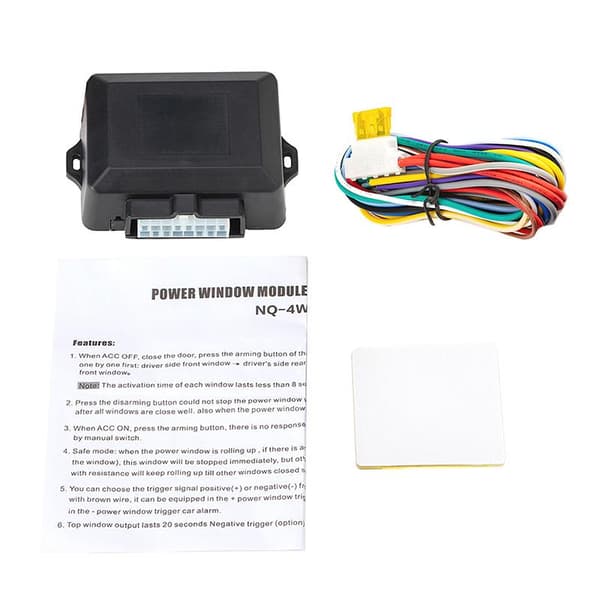 12V Universal Automatisk Vinduskontroll Black