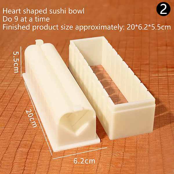 Bärbar DIY Sushi Maker Making Kit Rice Roller Form For Beginn 3
