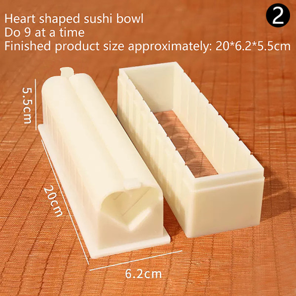 Bärbar DIY Sushi Maker Making Kit Rice Roller Form For Beginn 4