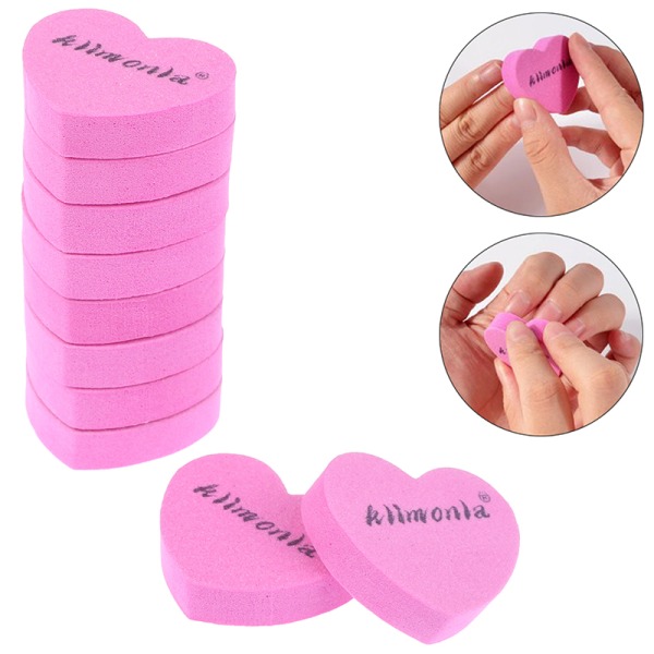 10 Stk Pink Heart Shape Neglefil Manicure Tool Negle Emery Board
