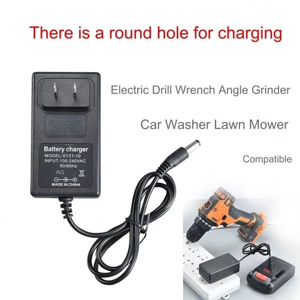 Batteriladdare 21V Universal Litiumbatteri Litium Li-on Pow 21v