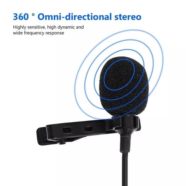 1,5 m Mini Lavalier Kondensatormikrofon for bærbar PC A3