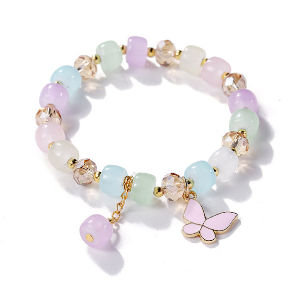 Kvinnor Flickor Glaspärlor Armband Butterfly Form hänge Damer A13