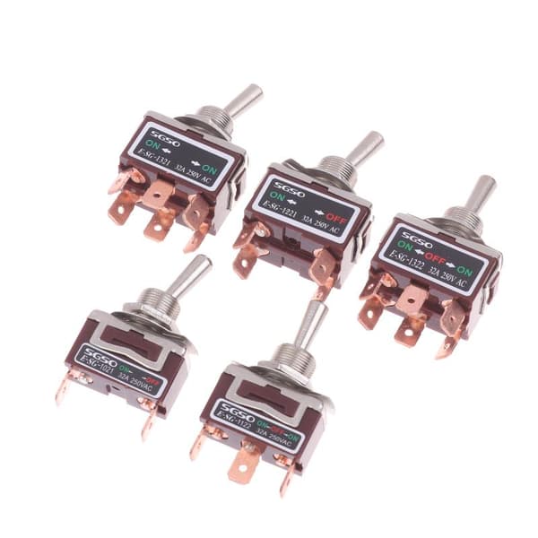1 stk 2/3/4/6-pins E-SG vippebryter 32A vippebryter med messing 1221T 4Pin