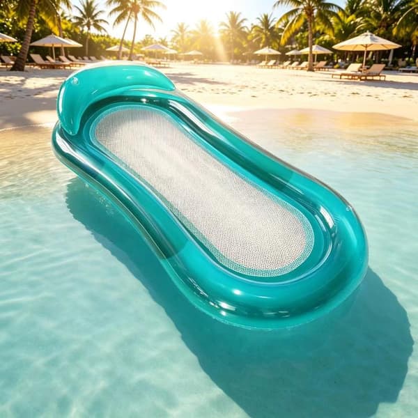 Uppblåsbar vattenhängmatta flyter säng simring tub pool A32