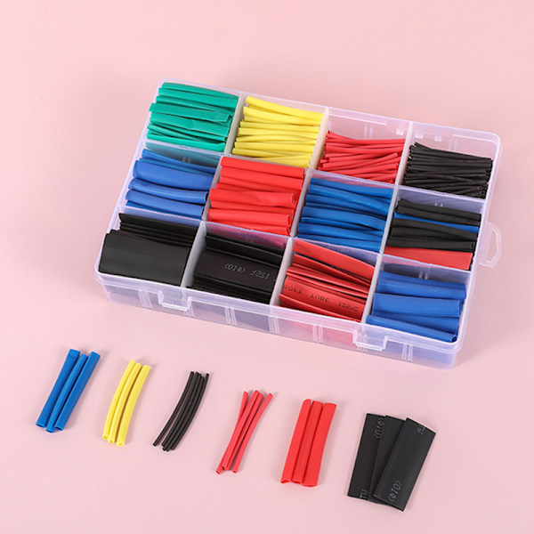328PCS Polyolefin Isolasjonsvarmerør Krymperørhylse Wra 164PCS