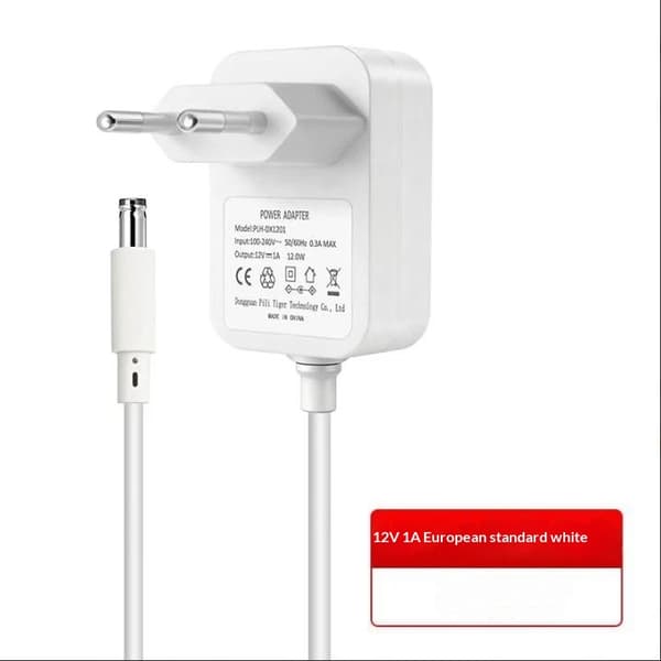 Strømadapter AC 100v-240v DC 12V 1A Bærbar Stikdriver Strøm EU