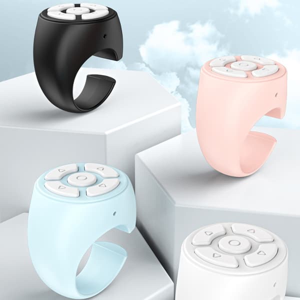 1 st multifunktionell Bluetooth-fjärrkontroll för fingerspets-selfie Pink