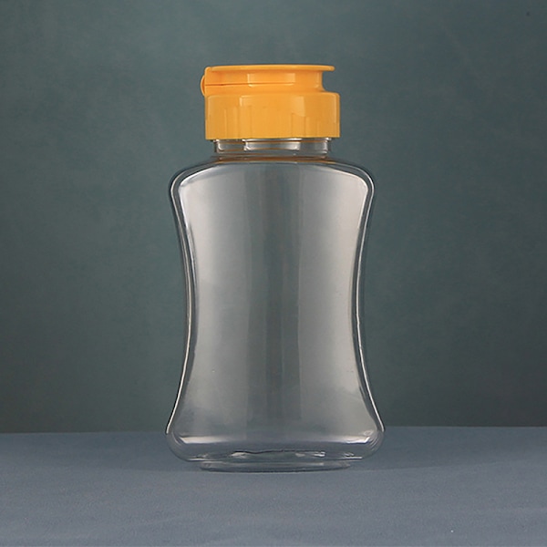 Plastik honningflaske krydder/ketchup dispensere flip cap ref 1PCS