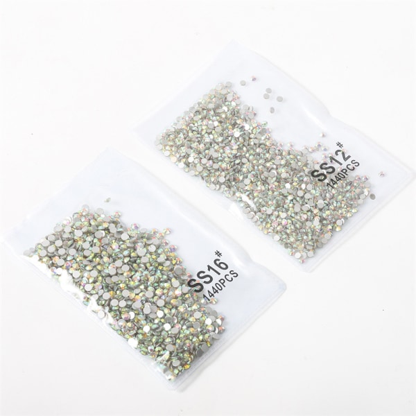 1440 kpl Crystal Nail Art Stones litteät strassit kynsille A 11