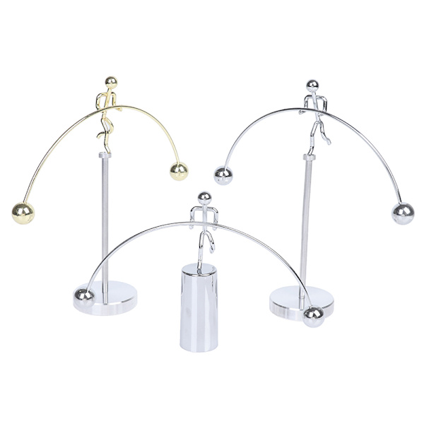 Enbenet Iron Man Balance Pendulum Hercules Vægtløftning Des 3（Silver）
