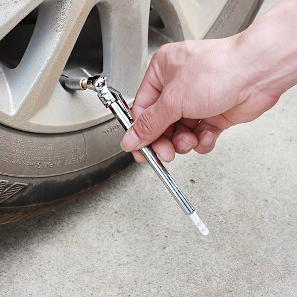 Universal 1PC däcklufttrycksmätare Pen Checker Test Portable Silver
