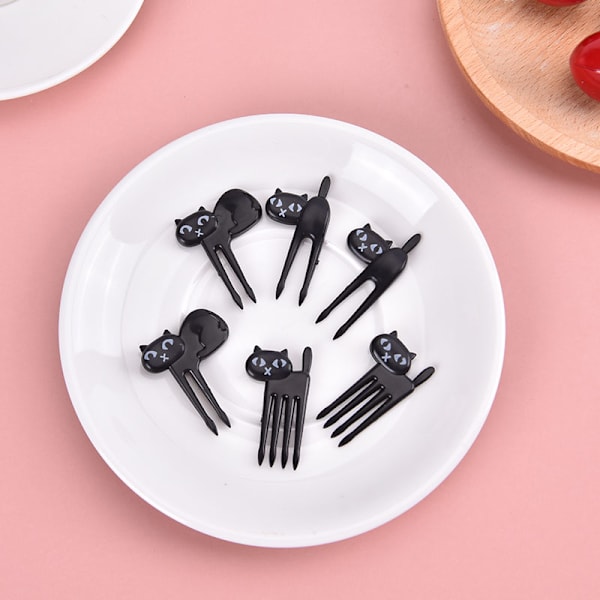 Fruktgaffel Mini Cartoon Kids Fruktplukker Tannpirker Festdekor Flowers Style