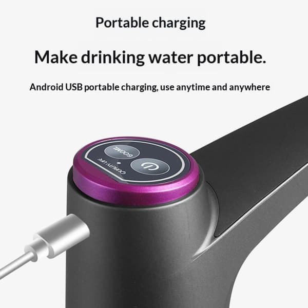 Bærbar 5-gallons vanndispenser med USB-lading, automatisk E