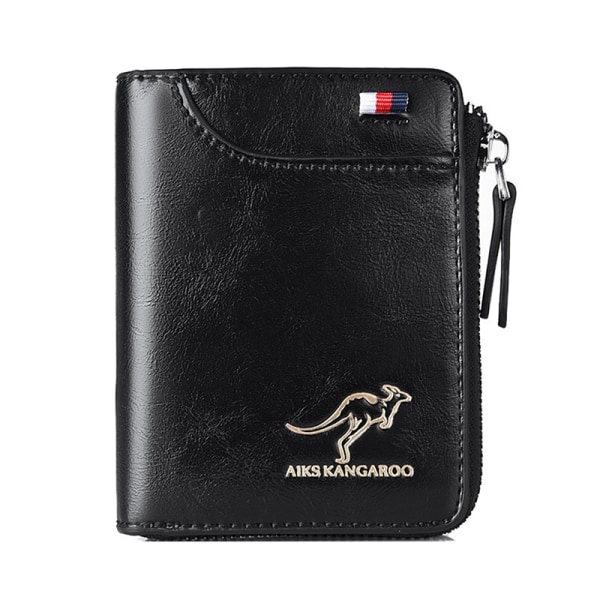Kangaroo Wallet RFID-blokerende tegnebog med lynlås Multi Credit C A